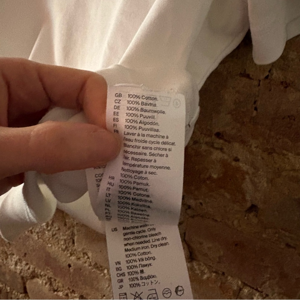 COS Clean Cut T-Shirt in White Size Small - Picture 3 of 4